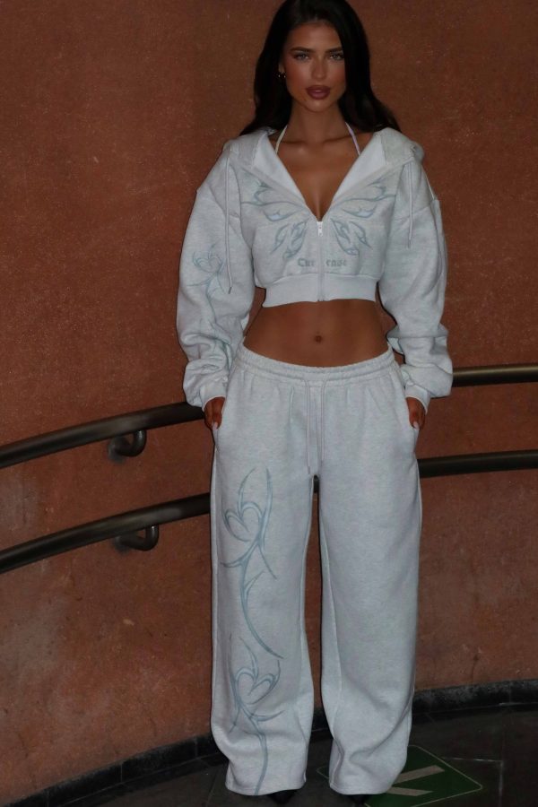 NYA CROPPED HOODIE GREY Cheap - Image 3